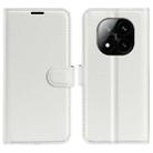 For Xiaomi Redmi Note 14 Pro+ Litchi Texture Horizontal Flip Leather Phone Case with Holder(White) - 1