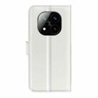 For Xiaomi Redmi Note 14 Pro+ Litchi Texture Horizontal Flip Leather Phone Case with Holder(White) - 3