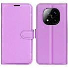 For Xiaomi Redmi Note 14 Pro+ Litchi Texture Horizontal Flip Leather Phone Case with Holder(Purple) - 1