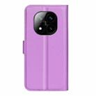 For Xiaomi Redmi Note 14 Pro+ Litchi Texture Horizontal Flip Leather Phone Case with Holder(Purple) - 3