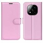 For Xiaomi Redmi Note 14 Pro+ Litchi Texture Horizontal Flip Leather Phone Case with Holder(Pink) - 1