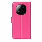 For Xiaomi Redmi Note 14 Pro+ Litchi Texture Horizontal Flip Leather Phone Case with Holder(Rose Red) - 3