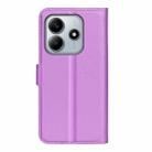 For Xiaomi Redmi Note 14 5G Litchi Texture Horizontal Flip Leather Phone Case with Holder(Purple) - 3