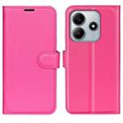 For Xiaomi Redmi Note 14 5G Litchi Texture Horizontal Flip Leather Phone Case with Holder(Rose red) - 1