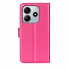 For Xiaomi Redmi Note 14 5G Litchi Texture Horizontal Flip Leather Phone Case with Holder(Rose red) - 3