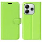 For Redmi Note 14 4G 163.25mm Litchi Texture Horizontal Flip Leather Phone Case with Holder(Green) - 1