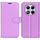 For Xiaomi Redmi Note 14 Pro 4G Litchi Texture Horizontal Flip Leather Phone Case with Holder(Purple) - 1