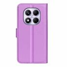 For Xiaomi Redmi Note 14 Pro 4G Litchi Texture Horizontal Flip Leather Phone Case with Holder(Purple) - 3