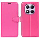For Xiaomi Redmi Note 14 Pro 4G Litchi Texture Horizontal Flip Leather Phone Case with Holder(Rose Red) - 1