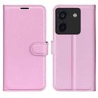For Xiaomi Poco M7 Pro 5G Litchi Texture Horizontal Flip Leather Phone Case with Holder(Pink) - 1