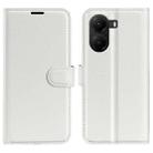 For Xiaomi Poco X7 Pro Litchi Texture Horizontal Flip Leather Phone Case with Holder(White) - 1