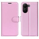 For Xiaomi Poco X7 Pro Litchi Texture Horizontal Flip Leather Phone Case with Holder(Pink) - 1