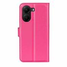 For Xiaomi Poco X7 Pro Litchi Texture Horizontal Flip Leather Phone Case with Holder(Rose red) - 3