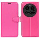 For Xiaomi 15 Ultra Litchi Texture Horizontal Flip Leather Phone Case with Holder(Rose Red) - 1