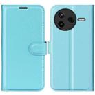 For Xiaomi Poco F7 Pro / Redmi K80 Litchi Texture Horizontal Flip Leather Phone Case with Holder(Blue) - 1