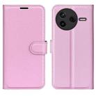 For Xiaomi Poco F7 Pro / Redmi K80 Litchi Texture Horizontal Flip Leather Phone Case with Holder(Pink) - 1
