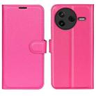 For Xiaomi Poco F7 Pro / Redmi K80 Litchi Texture Horizontal Flip Leather Phone Case with Holder(Rose red) - 1