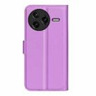 For Redmi K80 Pro / Poco F7 Ultra Litchi Texture Horizontal Flip Leather Phone Case with Holder(Purple) - 3