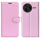 For Redmi K80 Pro / Poco F7 Ultra Litchi Texture Horizontal Flip Leather Phone Case with Holder(Pink) - 1