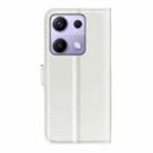 For Redmi Note 14S 4G Litchi Texture Horizontal Flip Leather Phone Case with Holder(White) - 3