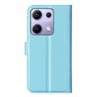For Redmi Note 14S 4G Litchi Texture Horizontal Flip Leather Phone Case with Holder(Blue) - 3