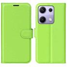 For Redmi Note 14S 4G Litchi Texture Horizontal Flip Leather Phone Case with Holder(Green) - 1