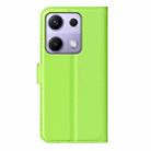 For Redmi Note 14S 4G Litchi Texture Horizontal Flip Leather Phone Case with Holder(Green) - 3
