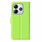 For Redmi Note 14 4G 164.84mm Litchi Texture Horizontal Flip Leather Phone Case with Holder(Green) - 3