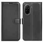 For Redmi A5 4G 173.3mm Litchi Texture Horizontal Flip Leather Phone Case with Holder(Black) - 1
