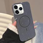 For iPhone 11 Pro Max Glitter MagSafe Thin Circle TPU Phone Case(Black) - 1