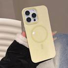 For iPhone 15 Pro Max Glitter MagSafe Thin Circle TPU Phone Case(Yellow) - 1