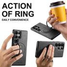 For Samsung Galaxy S25 Ultra 5G Suteni G3 Oil Wax 360 Rotation Holder MagSafe Back Phone Case(Black) - 2