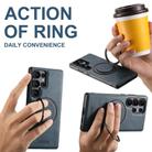 For Samsung Galaxy S25+ 5G Suteni G3 Oil Wax 360 Rotation Holder MagSafe Back Phone Case(Blue) - 2