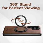 For Samsung Galaxy S24+ 5G Suteni G3 Oil Wax 360 Rotation Holder MagSafe Back Phone Case(Brown) - 3