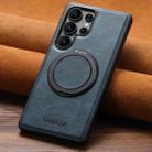 For Samsung Galaxy S24+ 5G Suteni G3 Oil Wax 360 Rotation Holder MagSafe Back Phone Case(Blue) - 2