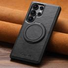 For Samsung Galaxy S23+ 5G Suteni G3 Oil Wax 360 Rotation Holder MagSafe Back Phone Case(Black) - 2