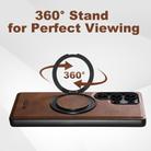 For Samsung Galaxy S23 5G Suteni G3 Oil Wax 360 Rotation Holder MagSafe Back Phone Case(Brown) - 3