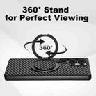 For Samsung Galaxy S22 5G Suteni G3 Carbon Fiber Leather 360 Rotation Holder MagSafe Phone Case(Black) - 3
