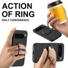 For Google Pixel 10 Pro Suteni G3 Carbon Fiber Leather 360 Rotation Holder MagSafe Phone Case(Black) - 3