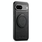 For Google Pixel 7a Suteni G3 Suteni G3 Oil Wax 360 Rotation Holder MagSafe Back Phone Case(Black) - 1