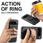 For Google Pixel 7a Suteni G3 Suteni G3 Oil Wax 360 Rotation Holder MagSafe Back Phone Case(Black) - 3