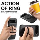 For Google Pixel 6a Suteni G3 Suteni G3 Oil Wax 360 Rotation Holder MagSafe Back Phone Case(Black) - 3