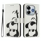 For Redmi Note 14 4G 163.25mm ENKAY Painted Leather Phone Case with Card Slots ＆ Holder(Panda Pattern) - 2