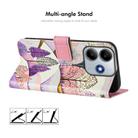 For Redmi Note 14 4G 163.25mm ENKAY Painted Leather Phone Case with Card Slots ＆ Holder(Butterfly Pattern) - 3