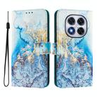 For Redmi Note 14 Pro 4G ENKAY Painted Leather Phone Case with Card Slots ＆ Holder(Ocean Marble Pattern) - 2