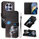 For Redmi Note 14 Pro 4G ENKAY Painted Leather Phone Case with Card Slots ＆ Holder(Cat Pattern) - 1