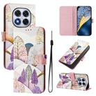 For Xiaomi Poco X7 / Redmi Note 14 Pro+ 5G ENKAY Painted Leather Phone Case with Card Slots ＆ Holder(View Pattern) - 1