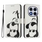 For Xiaomi Poco X7 / Redmi Note 14 Pro+ 5G ENKAY Painted Leather Phone Case with Card Slots ＆ Holder(Panda Pattern) - 2