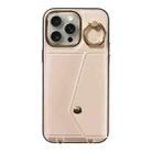 For iPhone 15 Pro Max Diagonal Crossbody Ring Organ Wallet Leather Back Phone Case(Beige) - 2