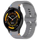 For Garmin Venu 3 Wavy Grain Stitched 22mm Silicone Watch Band(Space Gray) - 1